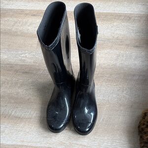 Ugg black rain boots size 8